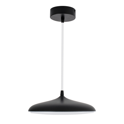 GLOBOSTAR® BARON 61251 Μοντέρνο Κρεμαστό Φωτιστικό Οροφής LED 12W 1440lm 120° AC 220-240V IP20 Ρυθμιζόμενο Λευκό CCT με On/Off 2700K/4500K/6000K - Lumileds SMD Chip - Μαύρο Ματ - Μ25 x Π25 x Υ8cm - 3 Χρόνια Εγγύηση