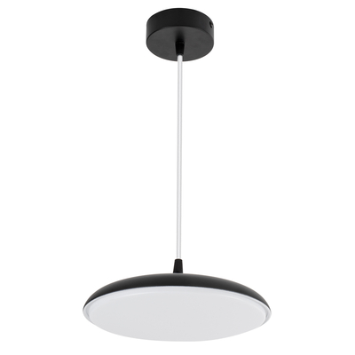 GLOBOSTAR® BARON 61251 Μοντέρνο Κρεμαστό Φωτιστικό Οροφής LED 12W 1440lm 120° AC 220-240V IP20 Ρυθμιζόμενο Λευκό CCT με On/Off 2700K/4500K/6000K - Lumileds SMD Chip - Μαύρο Ματ - Μ25 x Π25 x Υ8cm - 3 Χρόνια Εγγύηση