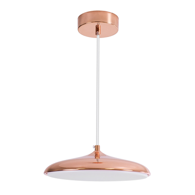 GLOBOSTAR® BARON 61253 Μοντέρνο Κρεμαστό Φωτιστικό Οροφής LED 12W 1440lm 120° AC 220-240V IP20 Ρυθμιζόμενο Λευκό CCT με On/Off 2700K/4500K/6000K - Lumileds SMD Chip - Ροζ Χρυσό - Μ25 x Π25 x Υ8cm - 3 Χρόνια Εγγύηση