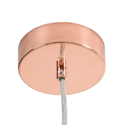 GLOBOSTAR® BARON 61253 Μοντέρνο Κρεμαστό Φωτιστικό Οροφής LED 12W 1440lm 120° AC 220-240V IP20 Ρυθμιζόμενο Λευκό CCT με On/Off 2700K/4500K/6000K - Lumileds SMD Chip - Ροζ Χρυσό - Μ25 x Π25 x Υ8cm - 3 Χρόνια Εγγύηση