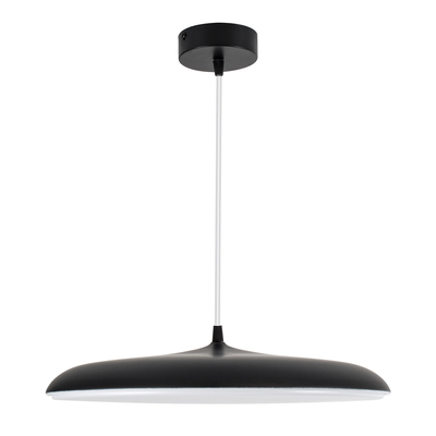 GLOBOSTAR® BARON 61254 Μοντέρνο Κρεμαστό Φωτιστικό Οροφής LED 24W 2880lm 120° AC 220-240V IP20 Ρυθμιζόμενο Λευκό CCT με On/Off 2700K/4500K/6000K - Lumileds SMD Chip - Μαύρο Ματ - Μ40 x Π40 x Υ10cm - 3 Χρόνια Εγγύηση