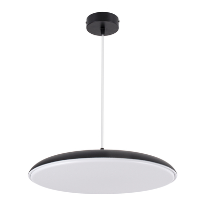 GLOBOSTAR® BARON 61254 Μοντέρνο Κρεμαστό Φωτιστικό Οροφής LED 24W 2880lm 120° AC 220-240V IP20 Ρυθμιζόμενο Λευκό CCT με On/Off 2700K/4500K/6000K - Lumileds SMD Chip - Μαύρο Ματ - Μ40 x Π40 x Υ10cm - 3 Χρόνια Εγγύηση