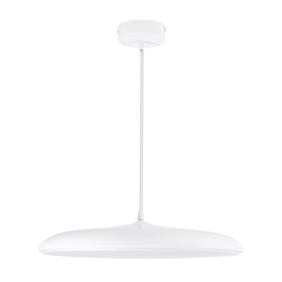 GLOBOSTAR® BARON 61255 Μοντέρνο Κρεμαστό Φωτιστικό Οροφής LED 24W 2880lm 120° AC 220-240V IP20 Ρυθμιζόμενο Λευκό CCT με On/Off 2700K/4500K/6000K - Lumileds SMD Chip - Λευκό Ματ - Μ40 x Π40 x Υ10cm - 3 Χρόνια Εγγύηση