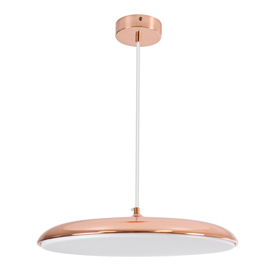 GLOBOSTAR® BARON 61256 Μοντέρνο Κρεμαστό Φωτιστικό Οροφής LED 24W 2880lm 120° AC 220-240V IP20 Ρυθμιζόμενο Λευκό CCT με On/Off 2700K/4500K/6000K - Lumileds SMD Chip - Ροζ Χρυσό - Μ40 x Π40 x Υ10cm - 3 Χρόνια Εγγύηση