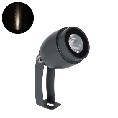 GLOBOSTAR® TREEGAL 90462 Φωτιστικό Σποτ για Φυτά - Δέντρα με Βάση Μπετού & Κορμού LED 3W 345lm 15° DC 24V Αδιάβροχο IP67 Φυσικό Λευκό 4500K Dimmable - Bridgelux SMD Chip - Γκρι Ανθρακί - Μ5 x Π5 x Υ14.7cm - 3 Χρόνια Εγγύηση