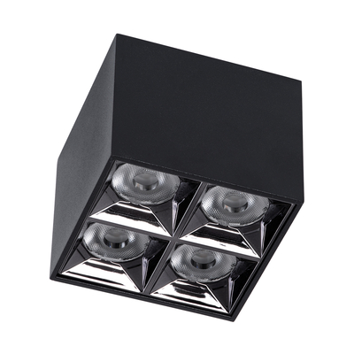 GLOBOSTAR® LUMINAR 60332 Downlight Σποτ LED 14W 1960lm 36° AC 220-240V IP20 Φυσικό Λευκό 4500K - Osram SMD Chip & TÜV SÜD Driver - Μαύρο Ματ - Μ8.2 x Π8.2 x Υ6.6cm - 5 Χρόνια Εγγύηση