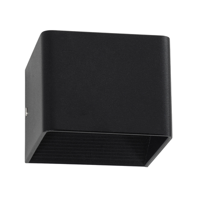 GLOBOSTAR® CIRCOA 60535 Μοντέρνο Φωτιστικό Τοίχου - Απλίκα LED 10W 1056lm 60° AC 220-240V IP44 Θερμό Λευκό 2700K - Bridgelux COB Chip & TÜV SÜD Driver - Μαύρο Ματ - Μ10 x Π8 x Υ10cm - 5 Χρόνια Εγγύηση