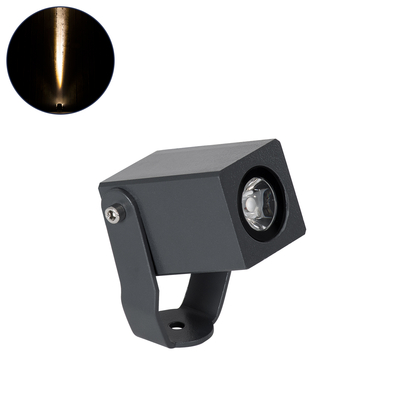 GLOBOSTAR® TREEMARO 90472 Φωτιστικό Σποτ για Φυτά - Δέντρα LED 3W 330lm 8° DC 24V Αδιάβροχο IP67 Θερμό Λευκό 2700K Dimmable - Bridgelux SMD Chip - Γκρι Ανθρακί - Μ3.5 x Π6.4 x Υ10cm - 3 Χρόνια Εγγύηση