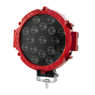 GloboStar® 85422 Vehicle & Forklift Work Lights - Φώτα Εργασίας για Οχήματα Περονοφόρα - Κλάρκ LED 45W DC 9-80V Αδιάβροχο IP67 Μαύρο Κόκκινο Μ20 x Π18 x Υ5cm
