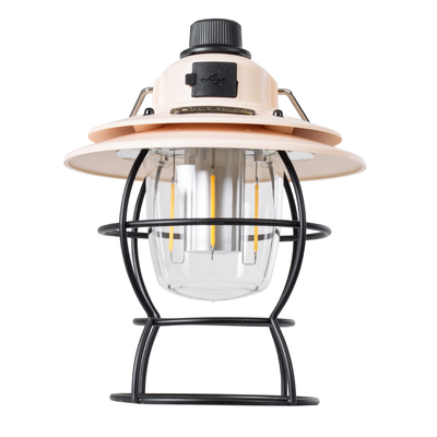 GloboStar® 85696 Αυτόνομο Φανάρι Camping LED 4W USB 2.0 με Επαναφορτιζόμενη Μπαταρία 1 x 18650 2000mAh Li-ion Power Bank IP20 Dimmable Ροζ με Διάφανο Γυαλί CCT Εναλλαγή Φωτισμού μέσω On/Off All In One Ψυχρό 6000K+Φυσικό 4500K+Θερμό 2700K Φ13.5 x Υ17.5cm