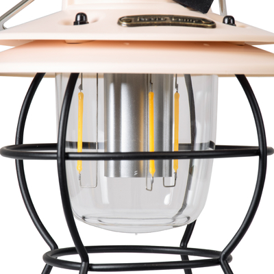 GloboStar® 85696 Αυτόνομο Φανάρι Camping LED 4W USB 2.0 με Επαναφορτιζόμενη Μπαταρία 1 x 18650 2000mAh Li-ion Power Bank IP20 Dimmable Ροζ με Διάφανο Γυαλί CCT Εναλλαγή Φωτισμού μέσω On/Off All In One Ψυχρό 6000K+Φυσικό 4500K+Θερμό 2700K Φ13.5 x Υ17.5cm