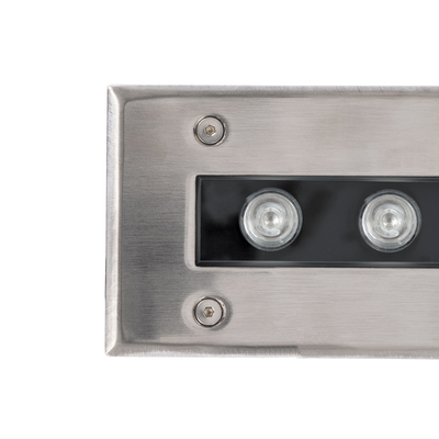 GLOBOSTAR® UNDERGROUND-REMVI 90194-Y Χωνευτό Φωτιστικό Wall Washer Δαπέδου LED 18W 1440lm 10° DC 24V Αδιάβροχο IP68 2200K DMX512 Dimmable - Ανοξείδωτο Ατσάλι 304 - Μ100 x Π9 x Υ7.2cm / Μ98.2 x Π7.6cm - 3 Χρόνια Εγγύηση