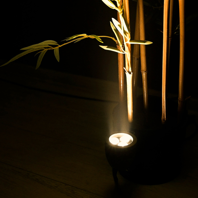 GLOBOSTAR® TREESPO 90464 Φωτιστικό Σποτ για Φυτά - Δέντρα LED 6W 630lm 15° DC 24V Αδιάβροχο IP67 Ultra Θερμό Λευκό 2200K Dimmable - Bridgelux SMD Chip - Γκρι Ανθρακί - Μ6.6 x Π9 x Υ12cm - 3 Χρόνια Εγγύηση