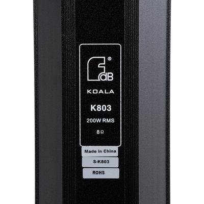 GloboStar® FDB K803+K112BAS 98024-98025-SET PA Column System - Ενεργό Αυτοενισχυόμενο Σετ Ηχείων & Subwoofer Column Κολωνάτο με Ψηφιακό Ενισχυτή FA2.36 AC 220V/50-60Hz - 600W RMS/8Ω + 400W RMS/8Ω (4000W Peak) - IP20 - Μαύρο - Σετ 4 Τεμαχίων