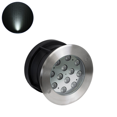 GLOBOSTAR® UNDERWATER-TUNI 90421 Υποβρύχιο Χωνευτό Σποτ για Σιντριβάνια/Πισίνες LED 12W 1200lm 30° DC 24V Αδιάβροχο IP68 Ψυχρό Λευκό 6000K Dimmable - Ανοξείδωτο Ατσάλι 304 - Φ18 x Υ11cm - Q17.5 - 3 Χρόνια Εγγύηση