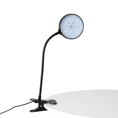 GLOBOSTAR® GROWME 79648 Φωτιστικό Ανάπτυξης Φυτών με Ενσωματωμένο Χειριστήριο LED 5W 150lm 120° DC 5V με USB 2.0 IP20 Πολύχρωμο Πλήρους Φάσματος Κόκκινο 660nm & Μπλε 450nm & UVIR 730nm Dimmable - Sanan SMD Chip - Μαύρο - Μ10 x Π20 x Υ36cm - 2 Χρόνια Εγγύηση