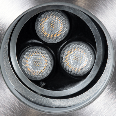 GloboStar® UNDERWATER-LUNTA 90401 Υποβρύχιο Χωνευτό Κινούμενο Φωτιστικό Σποτ Ειδικό για Σιντριβάνια LED 12W 1080lm 60° DC 24V Αδιάβροχο IP68 Φ12 x Υ13cm Θερμό Λευκό 2700K - Ανοξείδωτο Ατσάλι - 3 Χρόνια Εγγύηση