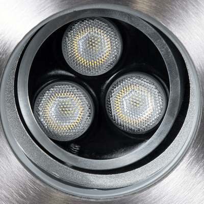 GloboStar® UNDERWATER-LUNTA 90402 Υποβρύχιο Χωνευτό Κινούμενο Φωτιστικό Σποτ Ειδικό για Σιντριβάνια LED 12W 1200lm 60° DC 24V Αδιάβροχο IP68 Φ12 x Υ13cm Ψυχρό Λευκό 6000K - Ανοξείδωτο Ατσάλι - 3 Years Warranty