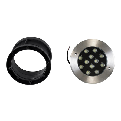 GloboStar® UNDERWATER-GUNE 90405 Υποβρύχιο Χωνευτό Φωτιστικό Σποτ Ειδικό για Σιντριβάνια LED 12W 1200lm 60° DC 24V Αδιάβροχο IP68 Φ10 x Υ7.5cm Ψυχρό Λευκό 6000K - Ανοξείδωτο Ατσάλι - 3 Χρόνια Εγγύηση