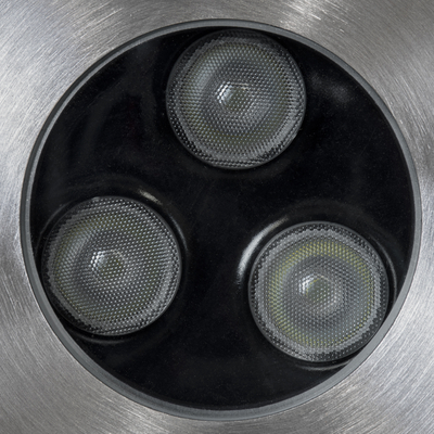 GLOBOSTAR® UNDERWATER-HUNI 90416 Υποβρύχιο Χωνευτό Σποτ για Σιντριβάνια/Πισίνες LED 3W 255lm 30° DC 24V Αδιάβροχο IP68 RGBW DMX512 Dimmable - Ανοξείδωτο Ατσάλι 304 - Φ10 x Υ7.5cm - Q9.5 - 3 Χρόνια Εγγύηση