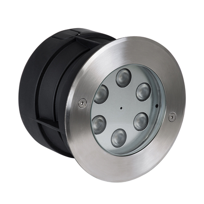 GLOBOSTAR® UNDERWATER-YUNI 90417 Υποβρύχιο Χωνευτό Σποτ για Σιντριβάνια/Πισίνες LED 6W 540lm 30° DC 24V Αδιάβροχο IP68 Θερμό Λευκό 2700K Dimmable - Ανοξείδωτο Ατσάλι 304 - Φ15 x Υ10cm / Q14cm - 3 Χρόνια Εγγύηση