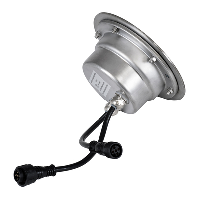 GLOBOSTAR® UNDERWATER-YUNI 90419 Υποβρύχιο Χωνευτό Σποτ για Σιντριβάνια/Πισίνες LED 6W 510lm 30° DC 24V Αδιάβροχο IP68 RGBW DMX512 Dimmable - Ανοξείδωτο Ατσάλι 304 - Φ15 x Υ10cm - Q14cm - 3 Χρόνια Εγγύηση