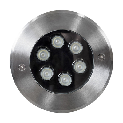 GLOBOSTAR® UNDERWATER-YUNI 90419 Υποβρύχιο Χωνευτό Σποτ για Σιντριβάνια/Πισίνες LED 6W 510lm 30° DC 24V Αδιάβροχο IP68 RGBW DMX512 Dimmable - Ανοξείδωτο Ατσάλι 304 - Φ15 x Υ10cm - Q14cm - 3 Χρόνια Εγγύηση