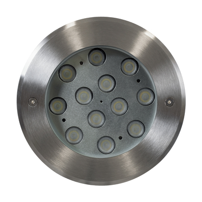 GLOBOSTAR® UNDERWATER-TUNI 90421 Υποβρύχιο Χωνευτό Σποτ για Σιντριβάνια/Πισίνες LED 12W 1200lm 30° DC 24V Αδιάβροχο IP68 Ψυχρό Λευκό 6000K Dimmable - Ανοξείδωτο Ατσάλι 304 - Φ18 x Υ11cm - Q17.5 - 3 Χρόνια Εγγύηση