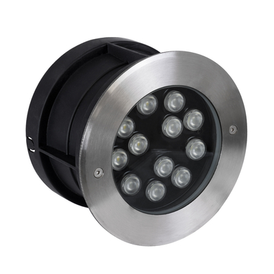 GLOBOSTAR® UNDERWATER-TUNI 90422 Υποβρύχιο Χωνευτό Σποτ για Σιντριβάνια/Πισίνες LED 12W 1020lm 30° DC 24V Αδιάβροχο IP68 RGBW DMX512 Dimmable - Ανοξείδωτο Ατσάλι 304 - Φ18 x Υ11cm - Q17.5 - 3 Χρόνια Εγγύηση