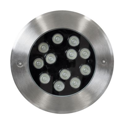 GLOBOSTAR® UNDERWATER-TUNI 90422 Υποβρύχιο Χωνευτό Σποτ για Σιντριβάνια/Πισίνες LED 12W 1020lm 30° DC 24V Αδιάβροχο IP68 RGBW DMX512 Dimmable - Ανοξείδωτο Ατσάλι 304 - Φ18 x Υ11cm - Q17.5 - 3 Χρόνια Εγγύηση