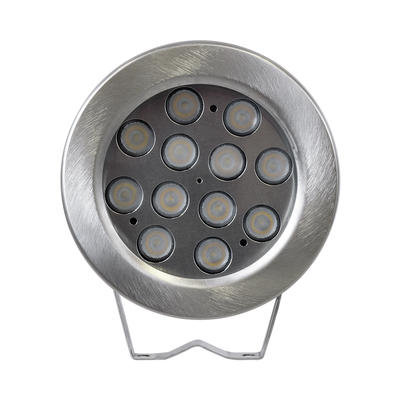 GLOBOSTAR® UNDERWATER-JERRY 90424 Υποβρύχιο Επιφανειακό Σποτ για Σιντριβάνια/Πισίνες LED 12W 1200lm 30° DC 24V Αδιάβροχο IP68 Ψυχρό Λευκό 6000K Dimmable - Ανοξείδωτο Ατσάλι 304 - Μ14.5 x Π7 x Υ19cm - 3 Χρόνια Εγγύηση