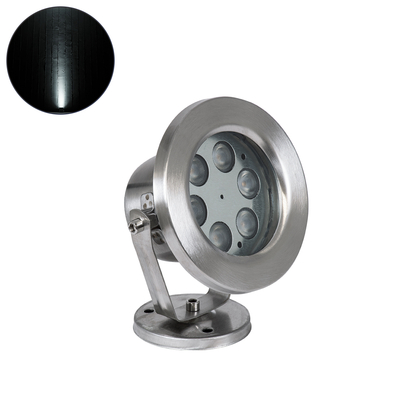 GLOBOSTAR® UNDERWATER-DEDY 90427 Υποβρύχιο Επιφανειακό Σποτ για Σιντριβάνια/Πισίνες LED 6W 600lm 30° DC 24V Αδιάβροχο IP68 Ψυχρό Λευκό 6000K Dimmable - Ανοξείδωτο Ατσάλι 304 - Μ12 x Π7.5 x Υ14.5cm - 3 Χρόνια Εγγύηση