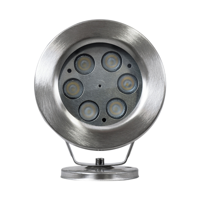 GLOBOSTAR® UNDERWATER-DEDY 90427 Υποβρύχιο Επιφανειακό Σποτ για Σιντριβάνια/Πισίνες LED 6W 600lm 30° DC 24V Αδιάβροχο IP68 Ψυχρό Λευκό 6000K Dimmable - Ανοξείδωτο Ατσάλι 304 - Μ12 x Π7.5 x Υ14.5cm - 3 Χρόνια Εγγύηση