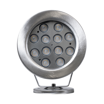 GLOBOSTAR® UNDERWATER-DENIS 90430 Υποβρύχιος Προβολέας Σποτ για Σιντριβάνια/Πισίνες LED 12W 1200lm 30° DC 24V Αδιάβροχο IP68 Ψυχρό Λευκό 6000K Dimmable - Ανοξείδωτο Ατσάλι 304 - Μ14.5 x Π7 x Υ17cm - 3 Χρόνια Εγγύηση