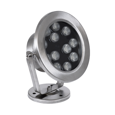 GLOBOSTAR® UNDERWATER-DENIS 90431 Υποβρύχιος Προβολέας Σποτ για Σιντριβάνια/Πισίνες LED 12W 1020lm 30° DC 24V Αδιάβροχο IP68 RGBW DMX512 Dimmable - Ανοξείδωτο Ατσάλι 304 - Μ14.5 x Π7 x Υ17cm - 3 Χρόνια Εγγύηση