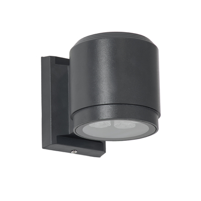 GLOBOSTAR® WALLLIGHT-SONA 90481 Μοντέρνο Φωτιστικό Τοίχου - Απλίκα LED 12W 1080lm 5° DC 24V Αδιάβροχο IP67 Θερμό Λευκό 2700K - CREE COB Chip & TÜV SÜD Driver - Γκρι Ανθρακί Ματ - Μ9.5 x Π13 x Υ11cm - 3 Χρόνια Εγγύηση