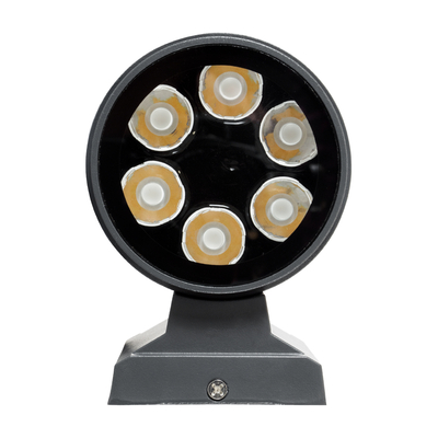 GLOBOSTAR® WALLLIGHT-SONA 90481 Μοντέρνο Φωτιστικό Τοίχου - Απλίκα LED 12W 1080lm 5° DC 24V Αδιάβροχο IP67 Θερμό Λευκό 2700K - CREE COB Chip & TÜV SÜD Driver - Γκρι Ανθρακί Ματ - Μ9.5 x Π13 x Υ11cm - 3 Χρόνια Εγγύηση