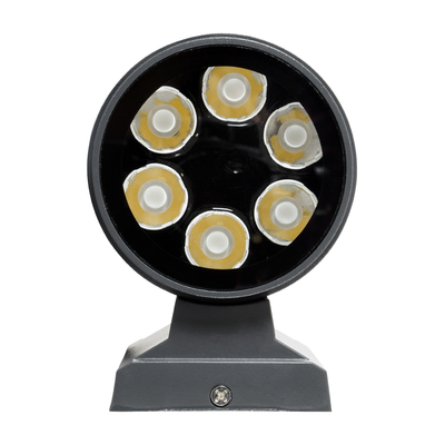 GLOBOSTAR® WALLLIGHT-SONA 90482 Μοντέρνο Φωτιστικό Τοίχου - Απλίκα LED 12W 1140lm 5° DC 24V Αδιάβροχο IP67 Φυσικό Λευκό 4500K - CREE COB Chip & TÜV SÜD Driver - Γκρι Ανθρακί Ματ - Μ9.5 x Π13 x Υ11cm - 3 Χρόνια Εγγύηση