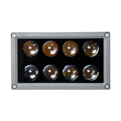 GloboStar® FLOOD-DENA 90485 Επιτοίχιος Προβολέας Wall Washer για Φωτισμό Κτιρίων - Απλίκα & Δαπέδου LED 16W 1440lm 5° DC 24V Αδιάβροχο IP67 Μ15.5 x Π13 x Υ9.1cm Θερμό Λευκό 2700K - Γκρι Ανθρακί - 3 Years Warranty