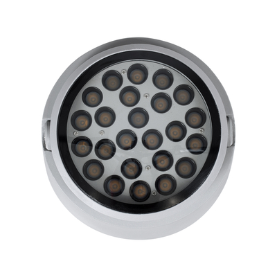 GLOBOSTAR® FLOODRANA 90489 Κινούμενος Προβολέας Σποτ Wall Washer LED 36W 3240lm 5° DC 24V Αδιάβροχο IP67 Θερμό Λευκό 2700K Dimmable - Bridgelux SMD Chip - Γκρι - Μ26.5 x Π26.5 x Υ20cm - 3 Χρόνια Εγγύηση