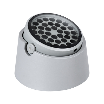 GLOBOSTAR® FLOODRANA 90491 Κινούμενος Προβολέας Σποτ Wall Washer LED 60W 5400lm 5° DC 24V Αδιάβροχο IP67 Θερμό Λευκό 2700K Dimmable - Bridgelux SMD Chip - Γκρι - Μ30 x Π30 x Υ21cm - 3 Χρόνια Εγγύηση