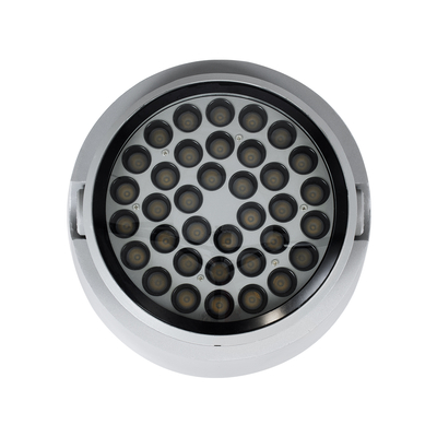 GLOBOSTAR® FLOODRANA 90491 Κινούμενος Προβολέας Σποτ Wall Washer LED 60W 5400lm 5° DC 24V Αδιάβροχο IP67 Θερμό Λευκό 2700K Dimmable - Bridgelux SMD Chip - Γκρι - Μ30 x Π30 x Υ21cm - 3 Χρόνια Εγγύηση