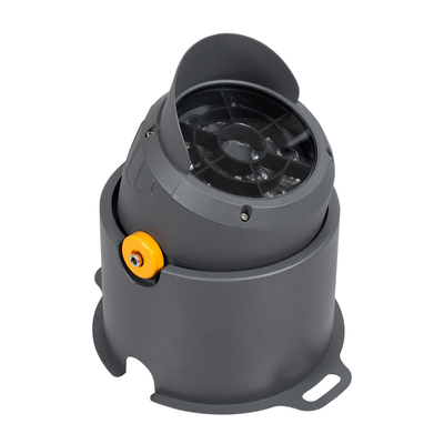 GLOBOSTAR® FLOODSIMA 90495 Κινούμενος Προβολέας Σποτ Wall Washer με Αντιθαμβωτική Γρίλια LED 36W 3240lm 30° DC 24V Αδιάβροχο IP67 Θερμό Λευκό 2700K Dimmable - Bridgelux SMD Chip - Γκρι Ανθρακί - Μ21 x Π26 x Υ27cm - 3 Χρόνια Εγγύηση