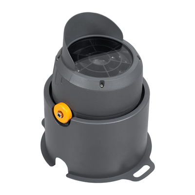 GLOBOSTAR® FLOODSIMA 90495 Κινούμενος Προβολέας Σποτ Wall Washer με Αντιθαμβωτική Γρίλια LED 36W 3240lm 30° DC 24V Αδιάβροχο IP67 Θερμό Λευκό 2700K Dimmable - Bridgelux SMD Chip - Γκρι Ανθρακί - Μ21 x Π26 x Υ27cm - 3 Χρόνια Εγγύηση