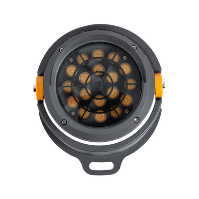 GLOBOSTAR® FLOODSIMA 90495 Κινούμενος Προβολέας Σποτ Wall Washer με Αντιθαμβωτική Γρίλια LED 36W 3240lm 30° DC 24V Αδιάβροχο IP67 Θερμό Λευκό 2700K Dimmable - Bridgelux SMD Chip - Γκρι Ανθρακί - Μ21 x Π26 x Υ27cm - 3 Χρόνια Εγγύηση