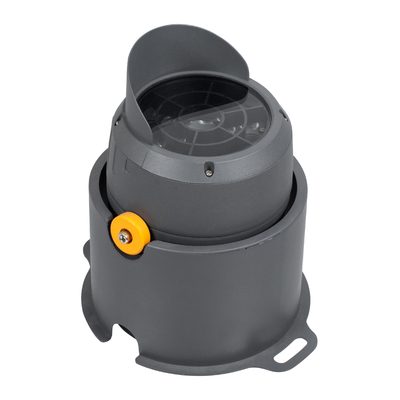 GloboStar® FLOOD-SIMA 90496 Κινούμενος Προβολέας - Σποτ Φωτισμού Wall Washer με Αντιθαμβωτική Γρίλια για Φωτισμό Κτιρίων LED 36W 3060lm 30° DC 24V Αδιάβροχο IP67 Μ21 x Π26 x Υ27cm RGBW DMX512 - Γκρι Ανθρακί - 3 Years Warranty