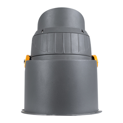 GloboStar® FLOOD-SIMA 90496 Κινούμενος Προβολέας - Σποτ Φωτισμού Wall Washer με Αντιθαμβωτική Γρίλια για Φωτισμό Κτιρίων LED 36W 3060lm 30° DC 24V Αδιάβροχο IP67 Μ21 x Π26 x Υ27cm RGBW DMX512 - Γκρι Ανθρακί - 3 Years Warranty