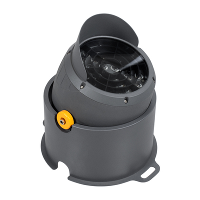 GLOBOSTAR® FLOODSIMA 90497 Κινούμενος Προβολέας Σποτ Wall Washer με Αντιθαμβωτική Γρίλια LED 60W 5400lm 30° DC 24V Αδιάβροχο IP67 Θερμό Λευκό 2700K Dimmable - Bridgelux SMD Chip - Γκρι Ανθρακί - Μ29 x Π24 x Υ28.5cm - 3 Χρόνια Εγγύηση