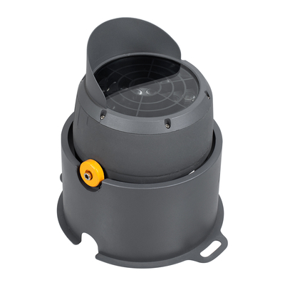 GLOBOSTAR® FLOODSIMA 90497 Κινούμενος Προβολέας Σποτ Wall Washer με Αντιθαμβωτική Γρίλια LED 60W 5400lm 30° DC 24V Αδιάβροχο IP67 Θερμό Λευκό 2700K Dimmable - Bridgelux SMD Chip - Γκρι Ανθρακί - Μ29 x Π24 x Υ28.5cm - 3 Χρόνια Εγγύηση