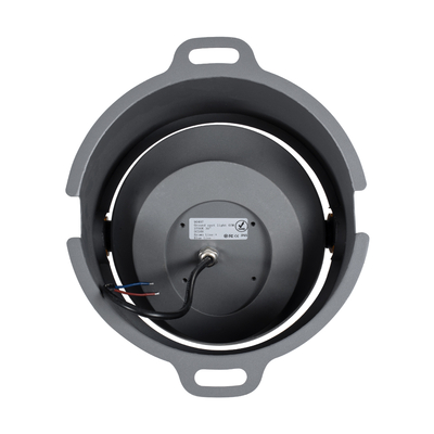 GLOBOSTAR® FLOODSIMA 90497 Κινούμενος Προβολέας Σποτ Wall Washer με Αντιθαμβωτική Γρίλια LED 60W 5400lm 30° DC 24V Αδιάβροχο IP67 Θερμό Λευκό 2700K Dimmable - Bridgelux SMD Chip - Γκρι Ανθρακί - Μ29 x Π24 x Υ28.5cm - 3 Χρόνια Εγγύηση